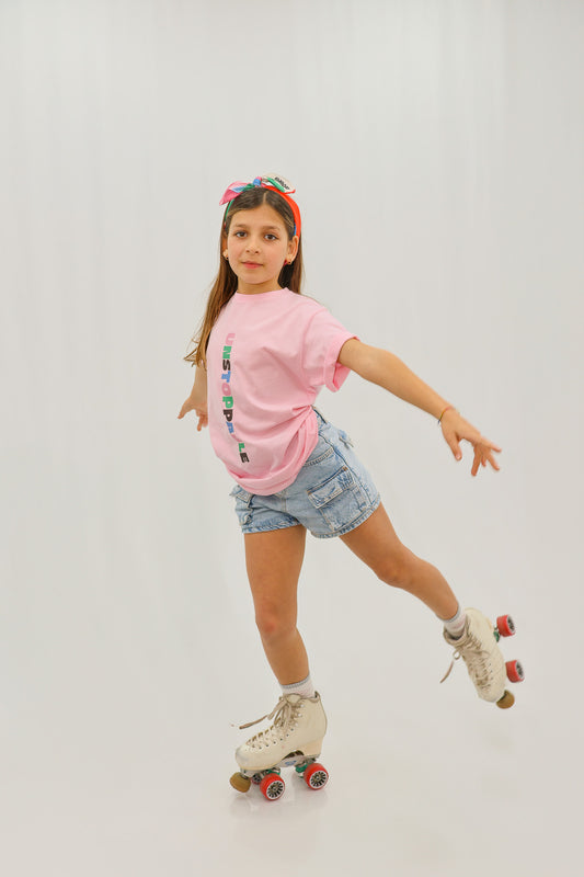 T-SHIRT CRIANÇA UNSTOPPABLE PINK